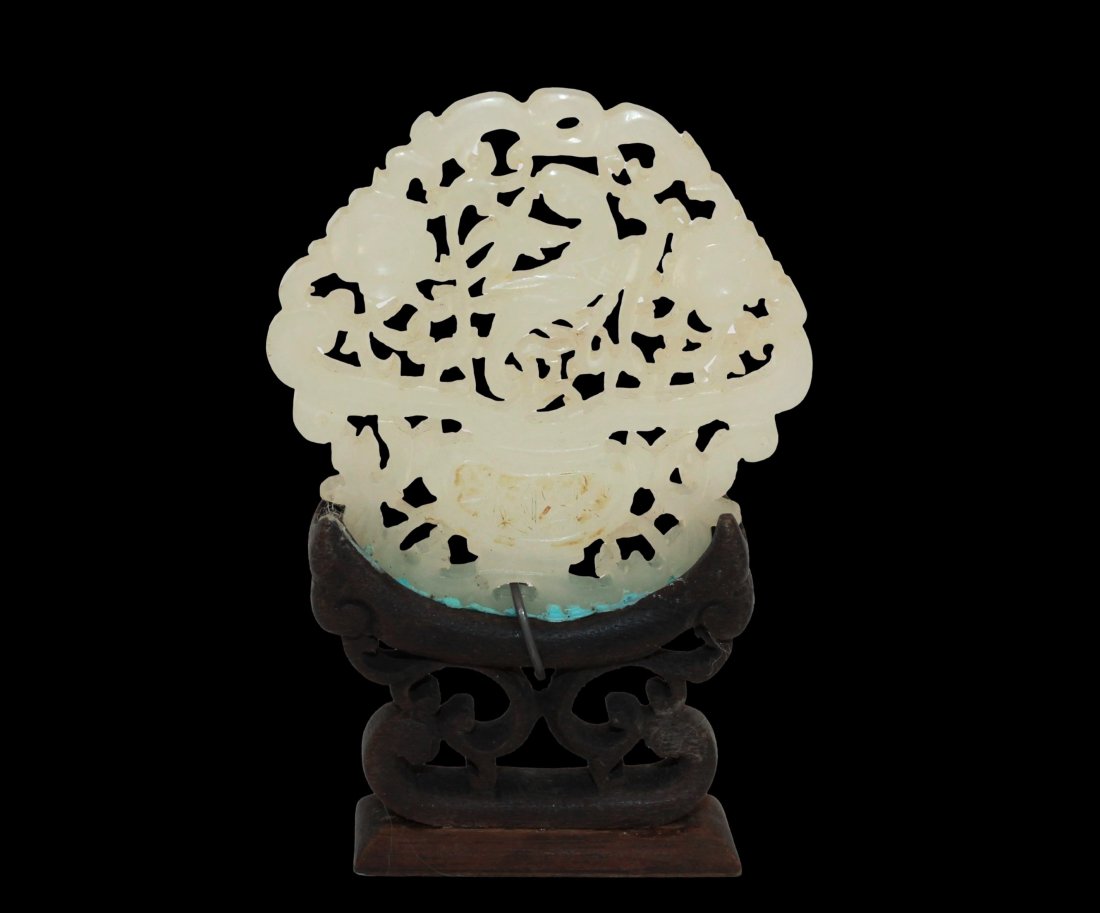 Antique Chinese White Jade Screen (1 of 5)