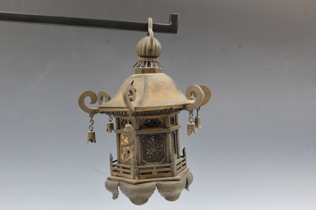 Antique Japanese Garden Lantern with Markings (1 of 5)