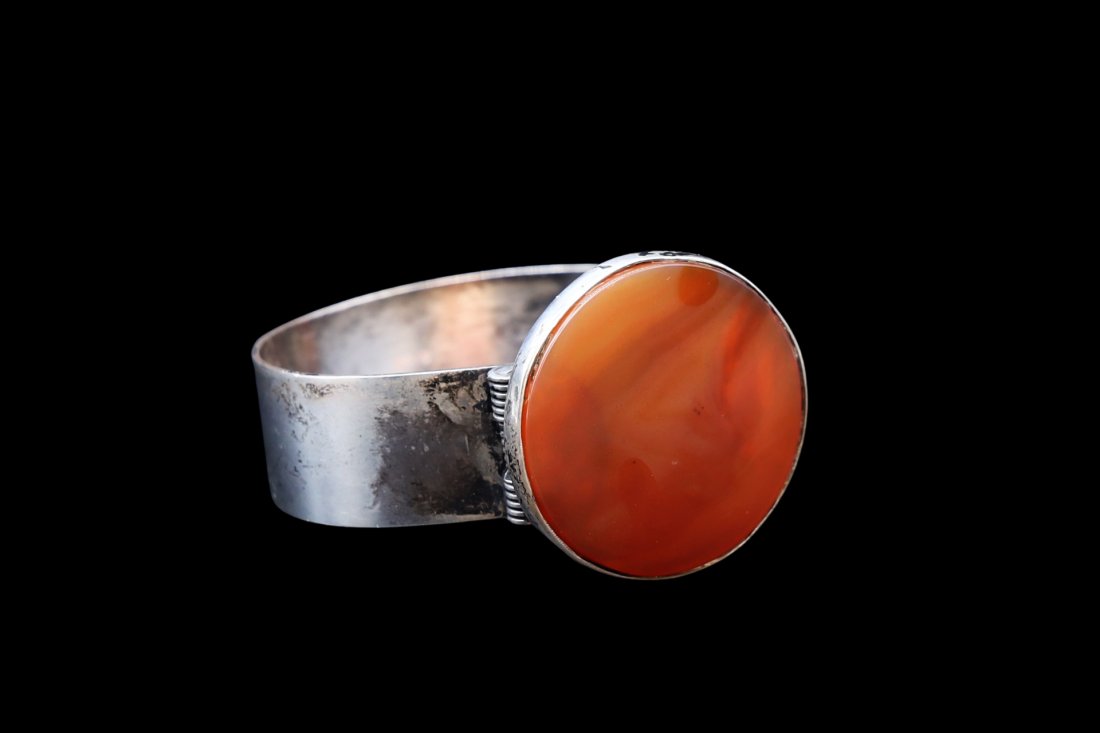 Mid-Century  Modernist Unique Amber Cuff- Signed (1 of 6)