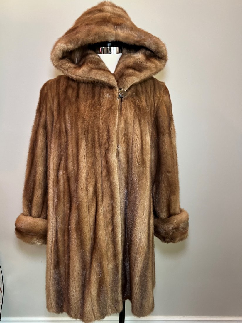 Fabulous Vintage Custom Mink Jacket With Hood (1 of 7)