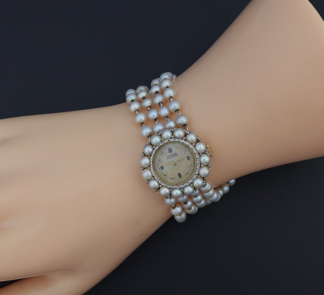 Lucien piccard shop pearl watch