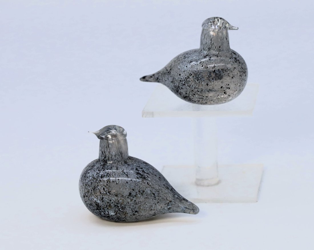 A Pair of Rare Vintage Oiva Toikka for Nuutajarvi signed art glass Ducks (1 of 9)