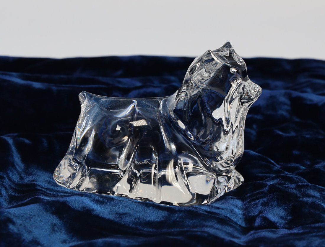 Vintage Baccarat Crystal Yorkshire Terrior dog (1 of 7)