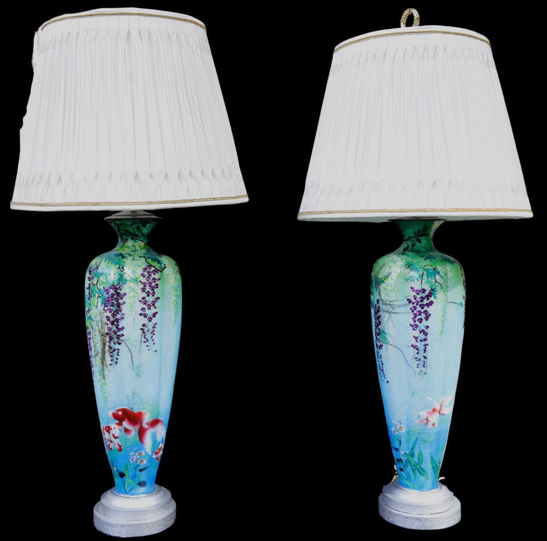 Lovely pair of 19th/20th Century Japanese lamps (1 of 18)