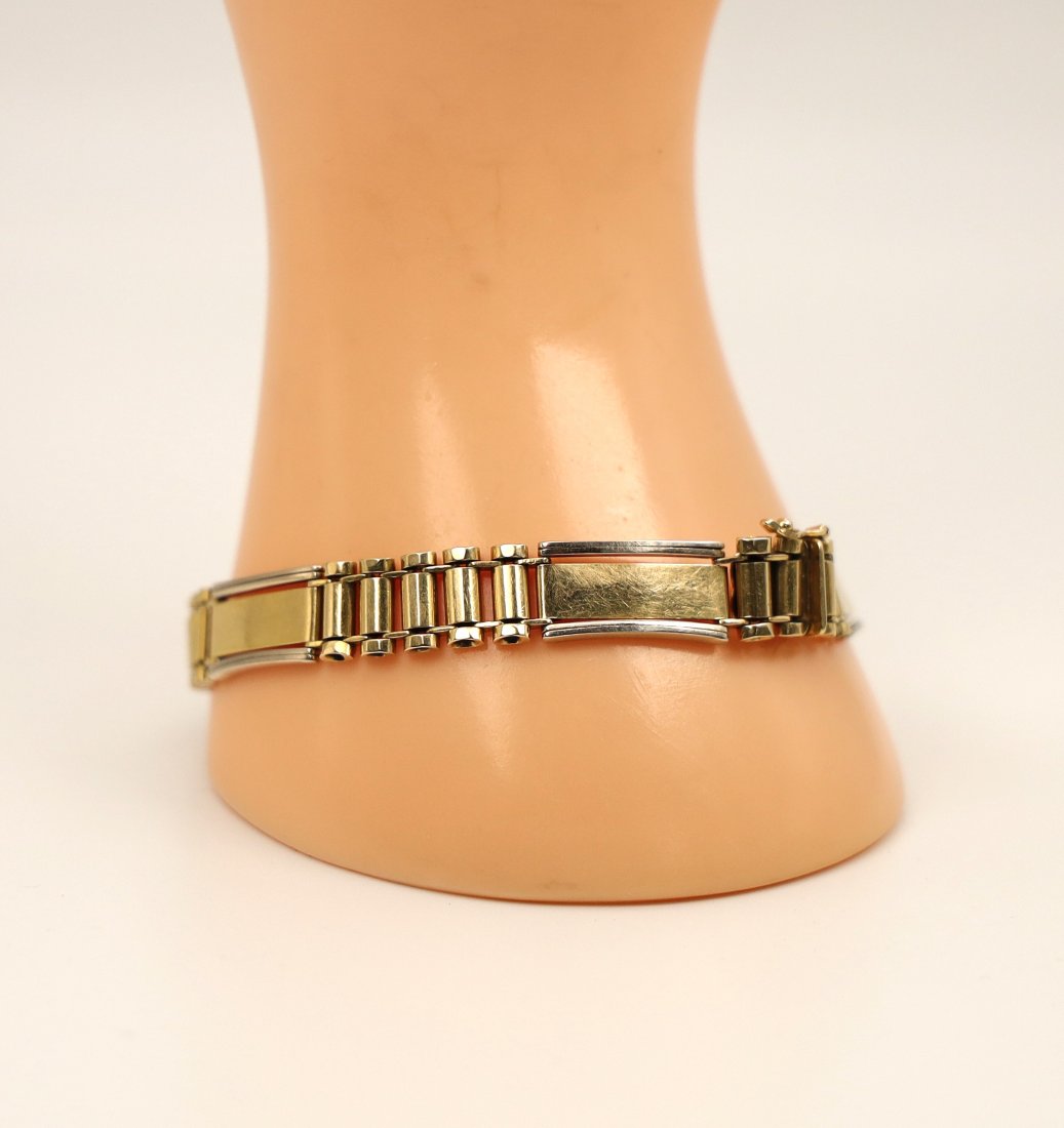 Rare find Vintage Solid 14K Yellow Gold Jubilee Link Bracelet 23.3 GRAMS (1 of 6)