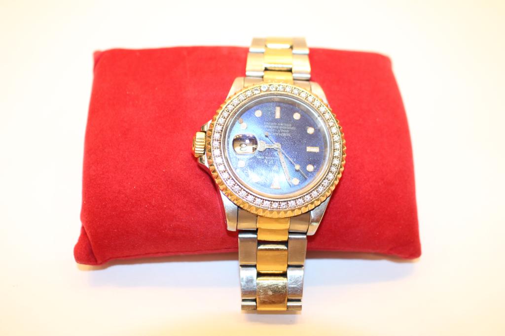 ROLEX GENTS SUBMARINER 18KT G. WATCH DIAMOND BEZEL (1 of 3)