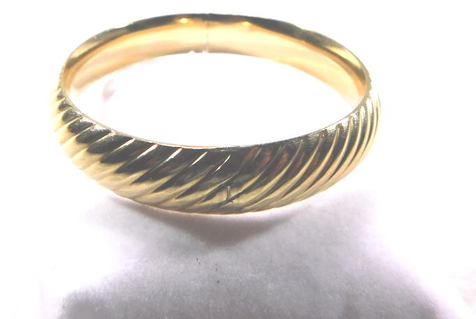 VINTAGE 14KT YG BANDED BANGEL BRACELET (1 of 2)