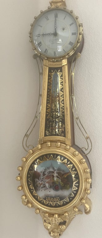 ELMER O STENNES GIRANDOLE BANJO AURORA CLOCK (1 of 3)