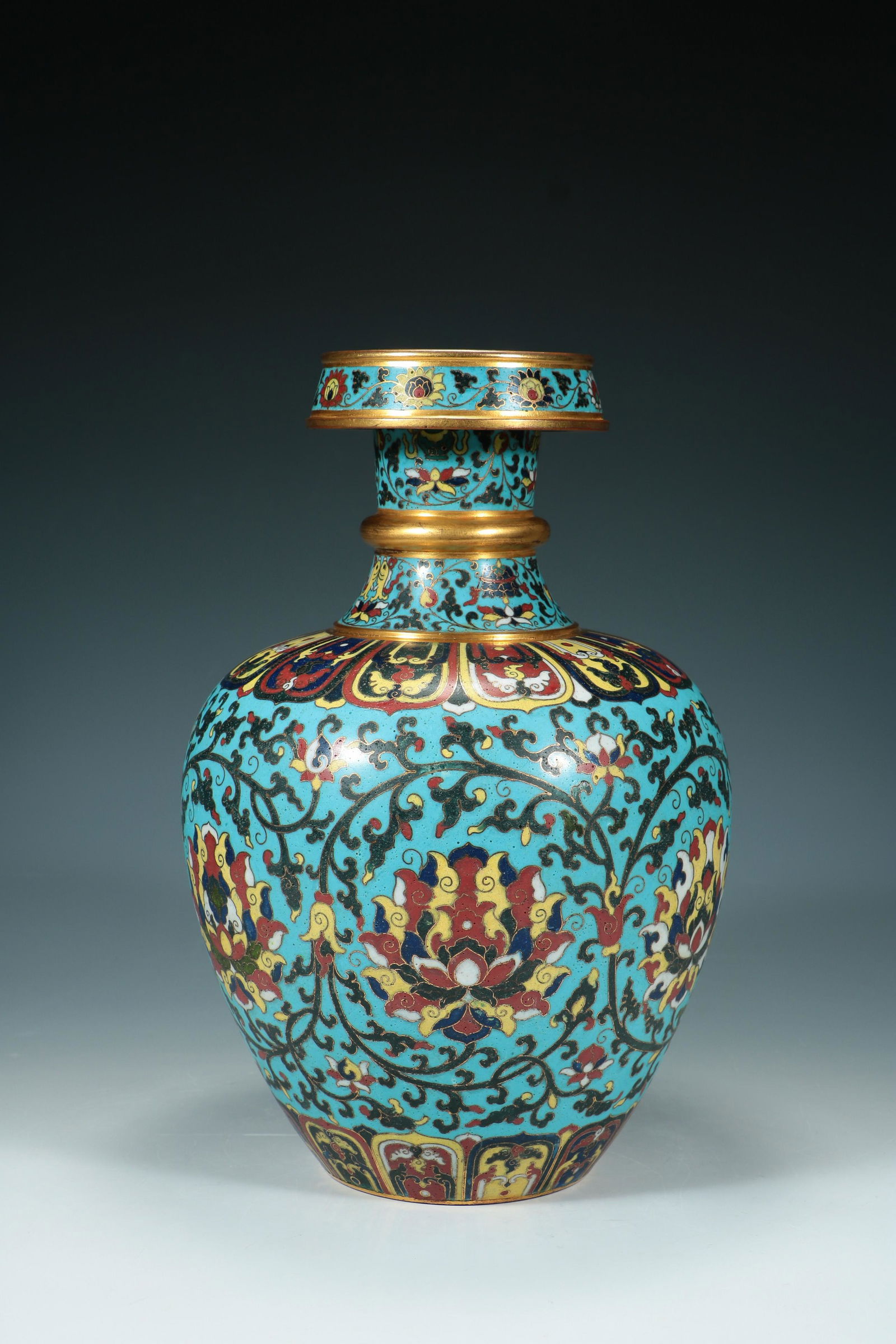 Ming - Cpper Tire Silk - Indented Enamel Passionflower (1 of 10)