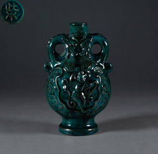 FIVE GENERATIONS - CHAI KILN [SONG AND DANCE HU REN] BOTTLE: H:16.5cm,W:10cm,Weight:105g