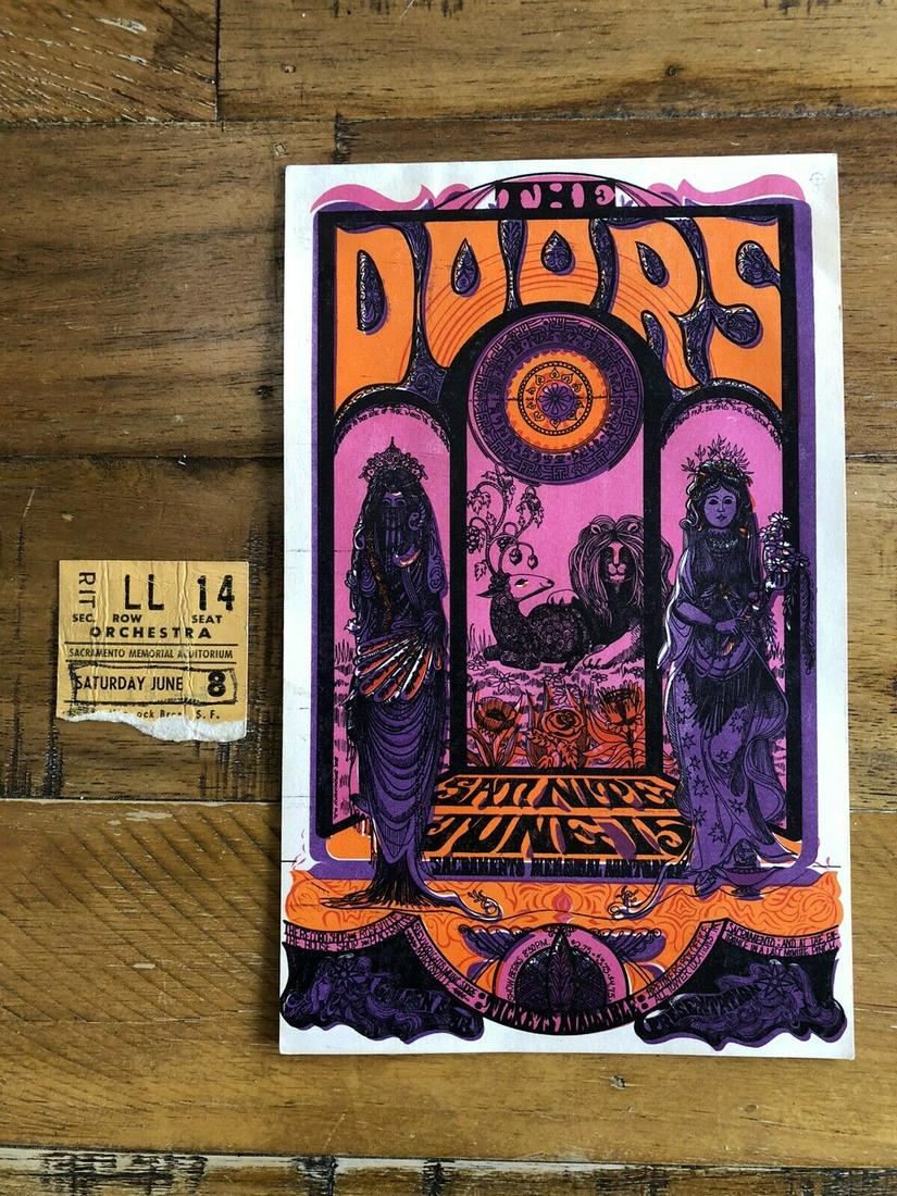 1968 THE DOORS Jim Morrison Original Concert Poster Sam (1 of 1)