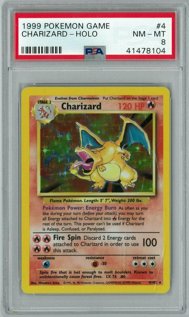Pokemon Base Set Unlimited Charizard 4/102 PSA 8 (1 of 1)
