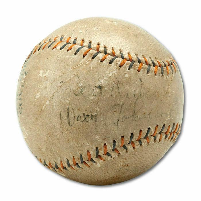 1920's Walter Johnson Single Signed Autographed (1 of 2)