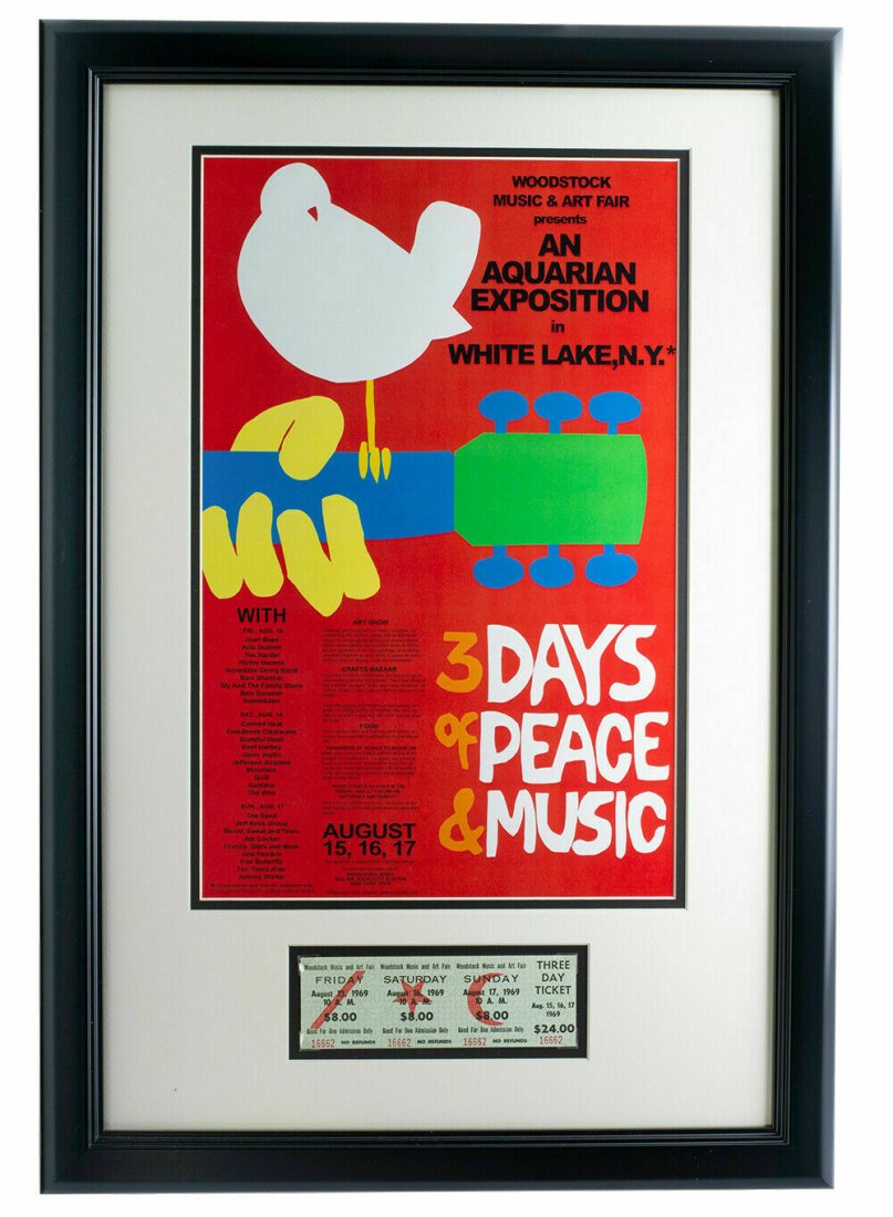 Woodstock 11x17 Framed Poster Photo w/ Original Full 3 (1 of 1)