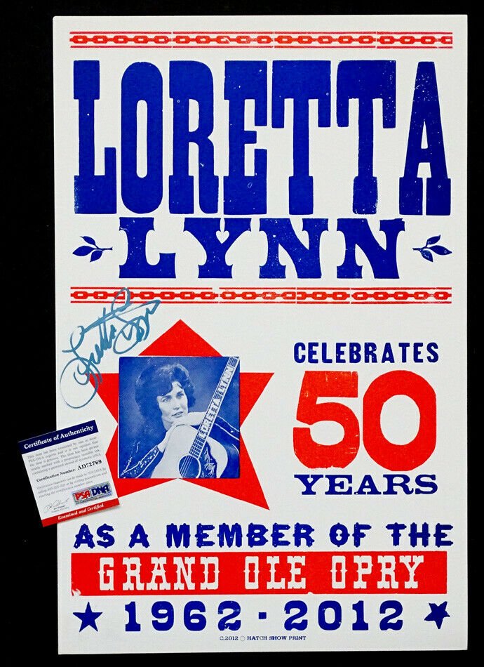 Loretta Lynn Signed Grand Ole Opry Concert Poster (1 of 1)