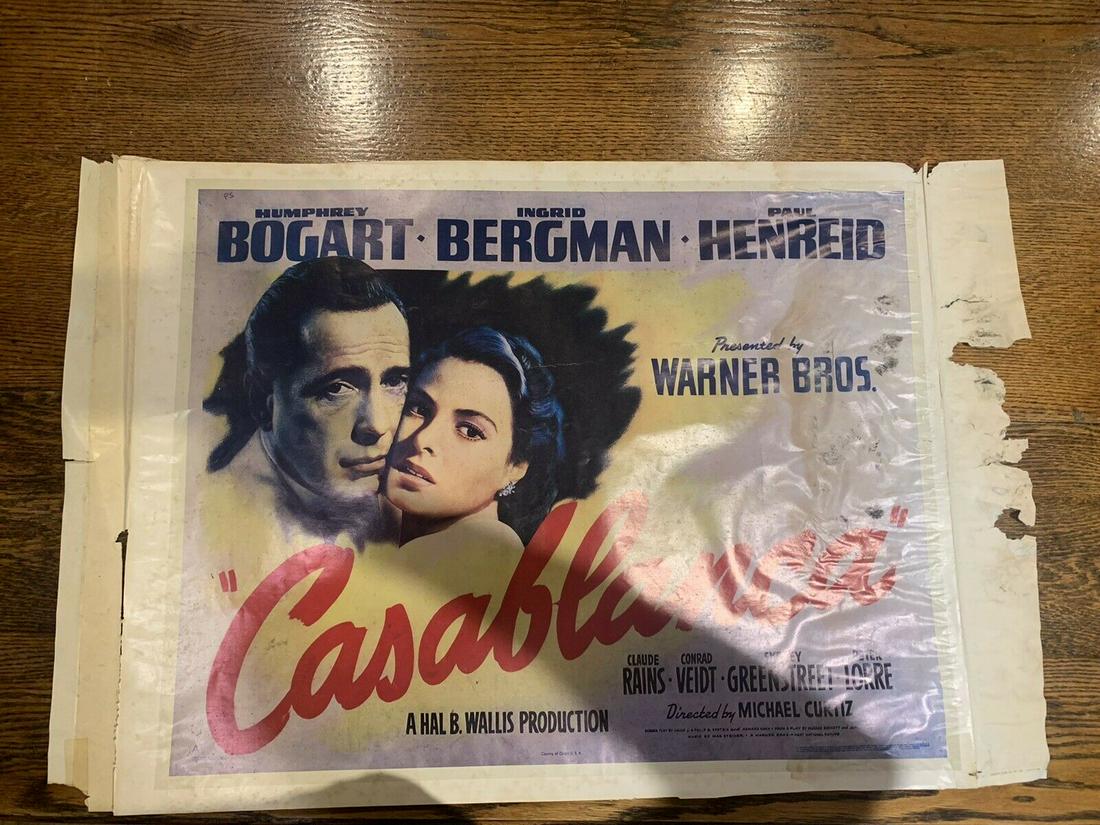 WOW !!!!casablanca movie poster original (1 of 2)
