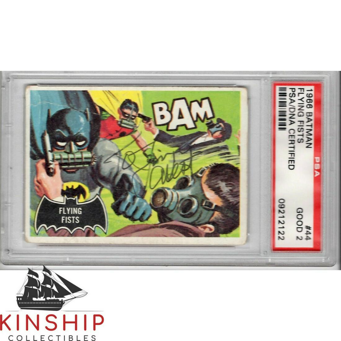Adam West signed 1966 Batman Vintage Trading Card PSA DNA Slabbed Auto C830 (1 of 1)