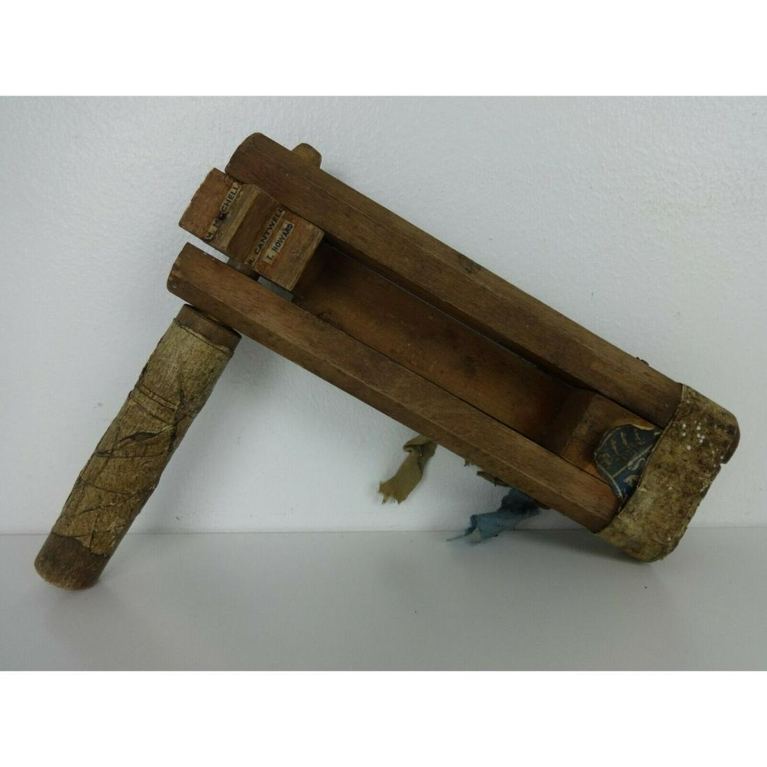 Antique Football Rattle Clacker Wooden Clapper War Battle Memorabilia Original: Antique Football Rattle Clacker Wooden Clapper War Battle Memorabilia Original