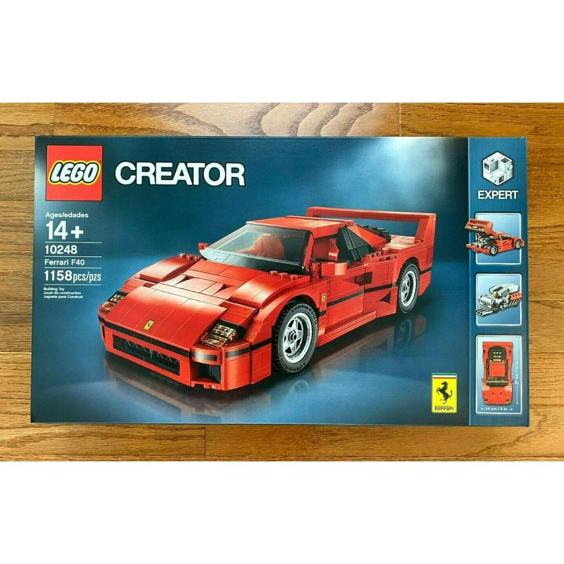 New & Sealed LEGO Creator Ferrari F40 Construction Set (10248) - Retired & Rare (1 of 9)