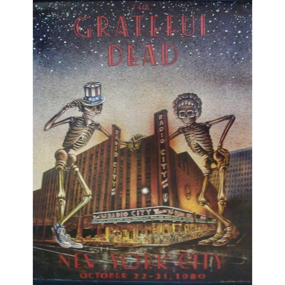 GRATEFUL DEAD NEW YORK 1980 BILL GRAHAM BGP concert poster 22x28 AOR original (1 of 1)