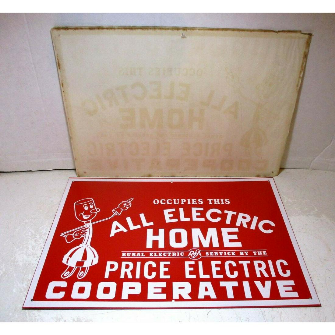 Original Willy Wirehand REA Electric Sign 20 x 14 Near Mint 1960's Wisconsin (1 of 1)