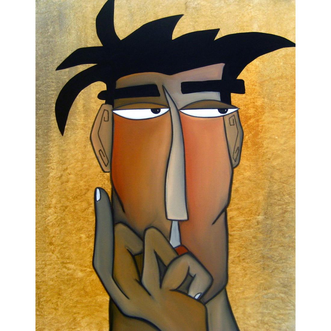 Pop Art Abstract print Modern Whimsical Pop HUGE painting Canvas SIZE: 24" x 30" x 1 1/2" Giclee (1 of 1)