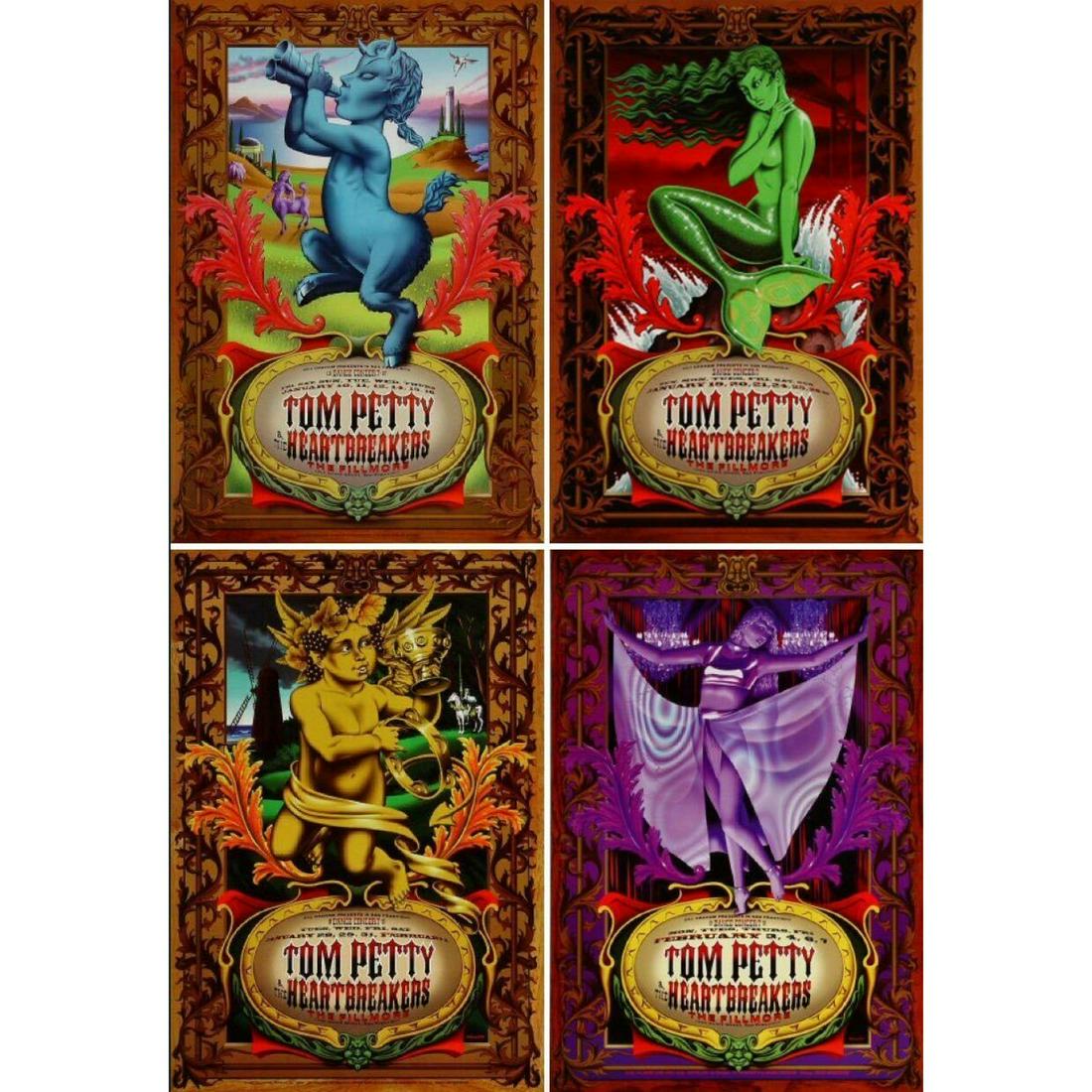 TOM PETTY 1997 FILLMORE Concert poster set x 4 JIM PHILLIPS NM ORIGINAL  13x19 (1 of 1)