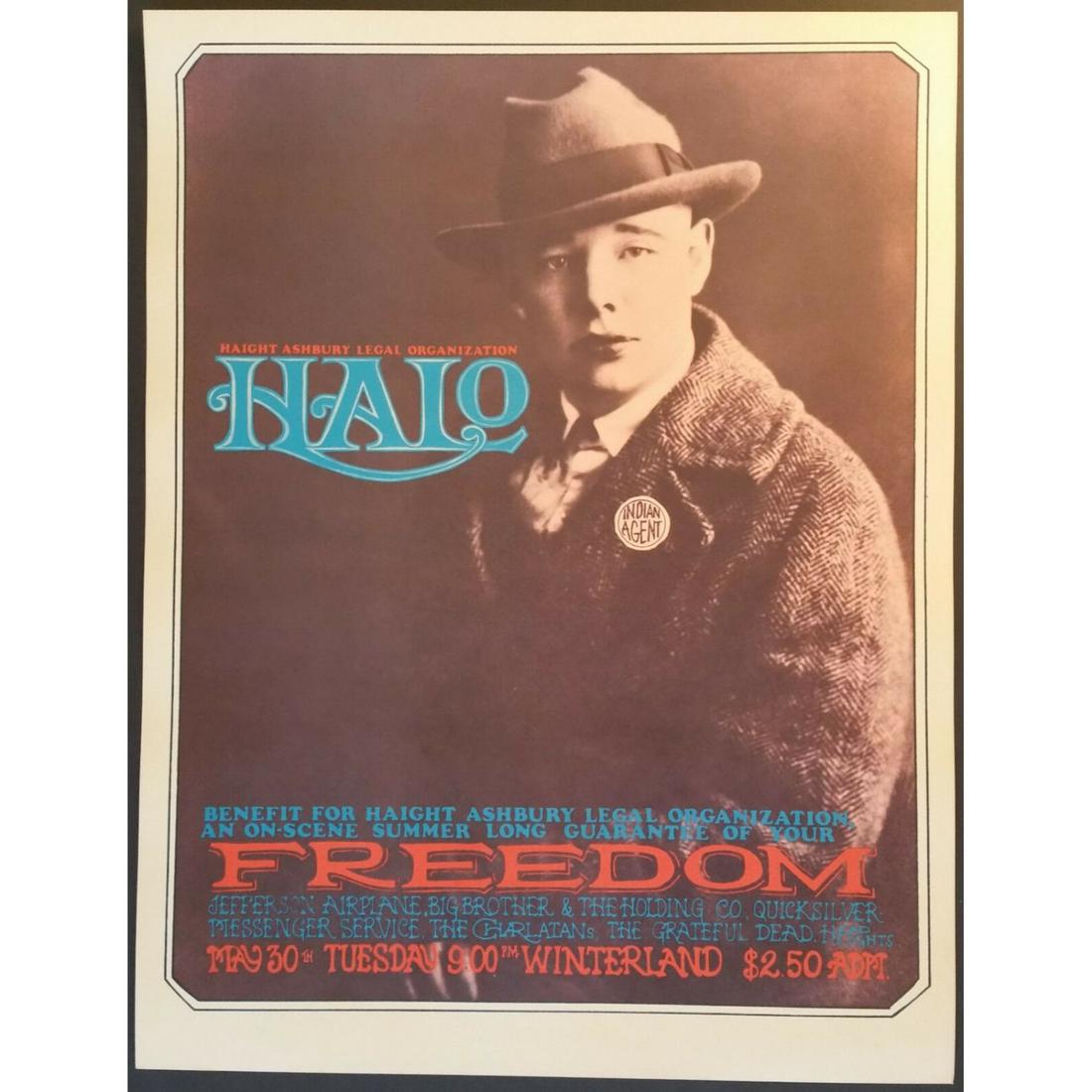 GRATEFUL DEAD - 1967 ORIGINAL CONCERT POSTER - 14 by 18 and 1/4 inches. (1 of 1)