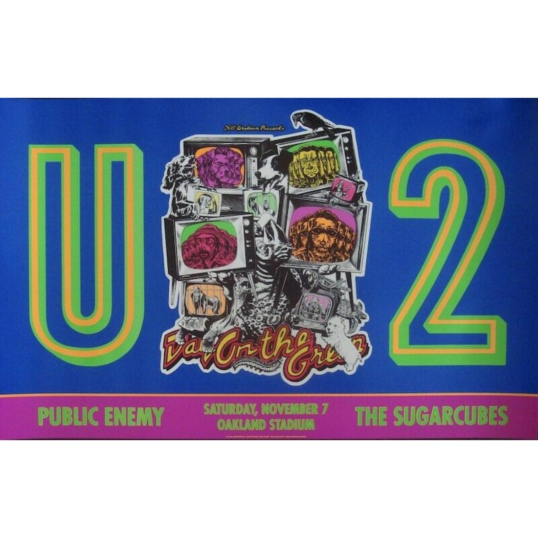 U2 The Unforgettable Fire 1984 HAMBURG Concert POSTER Edge Bono Larry Adam MINT (1 of 1)