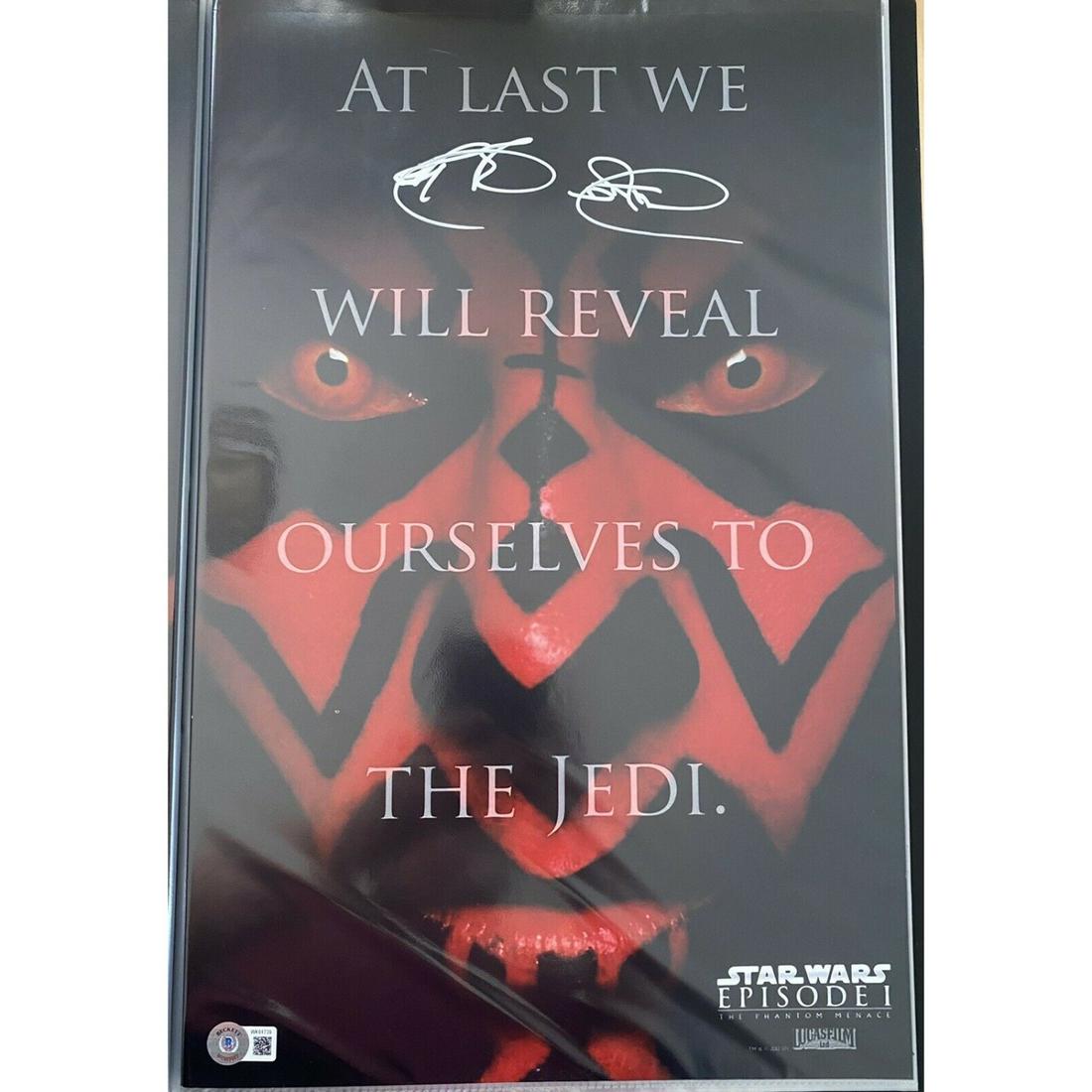 RAY PARK DARTH MAUL STAR WARS EPISODE 1 SIGNED 11X17 (BAS COA) (1 of 1)