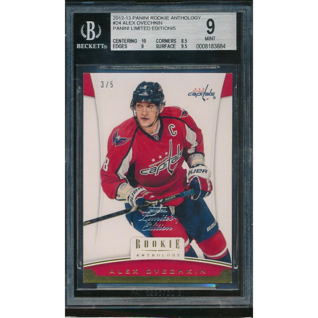 2012 Panini Rookie Anthology Limited Alex Ovechkin /5 RC BGS 9 (1 of 1)