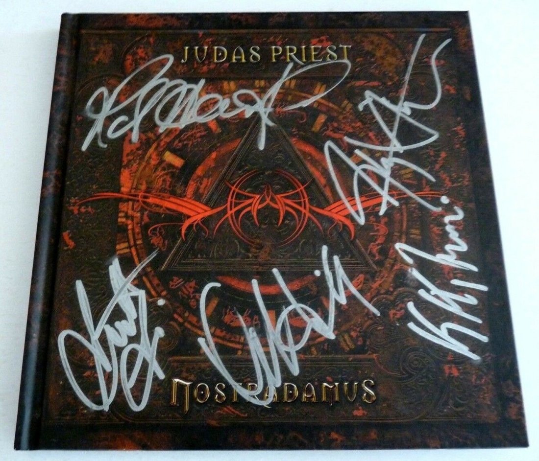 Judas Priest All 5 Signed Autographed Nostradamus 2 CD Book BAS Certified (1 of 1)