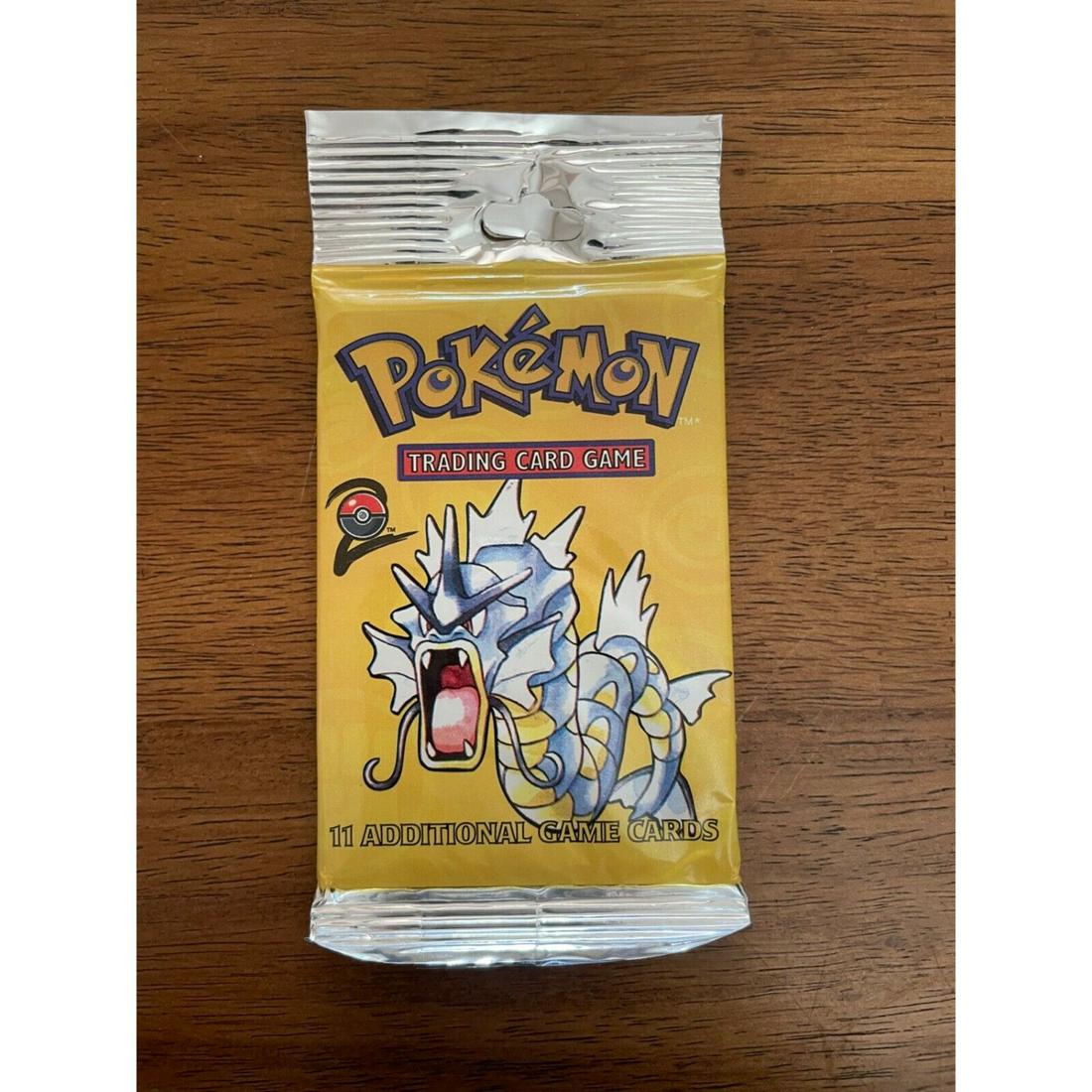 Unopened Pokemon Base Set 2 Booster Pack Gyarados Artwork: Unopened Pokemon Base Set 2 Booster Pack Gyarados Artwork