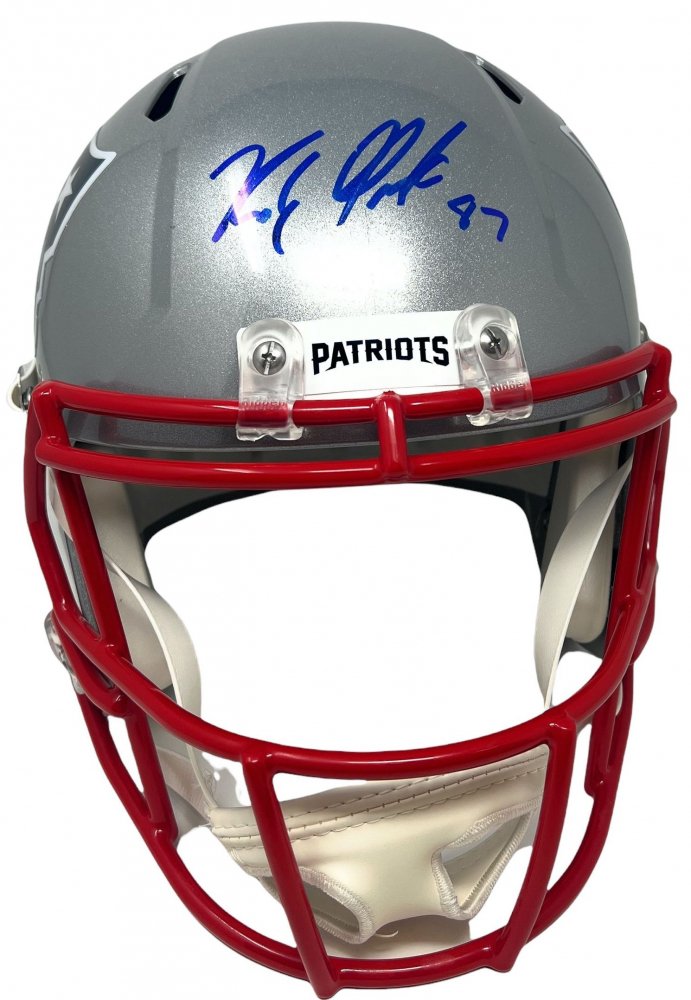 Rob Gronkowski Signed Patriots Full-Size Speed Helmet (JSA) (1 of 2)