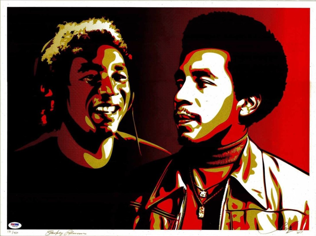 SMOKEY ROBINSON SIGNED SHEPARD FAIREY PRINT PSA DNA V94183 LE (1 of 1)
