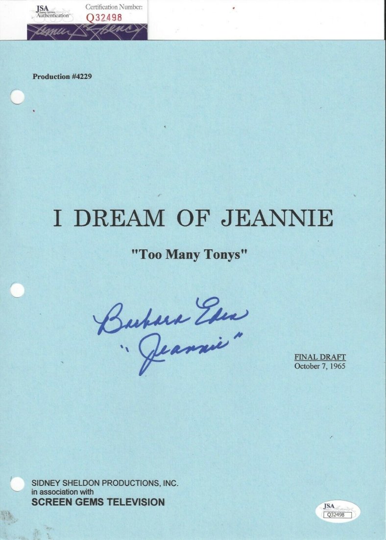 BARBARA EDEN Signed Autograph 8.5x11 Script Cover "I Dream of Jeannie" JSA COA (1 of 1)