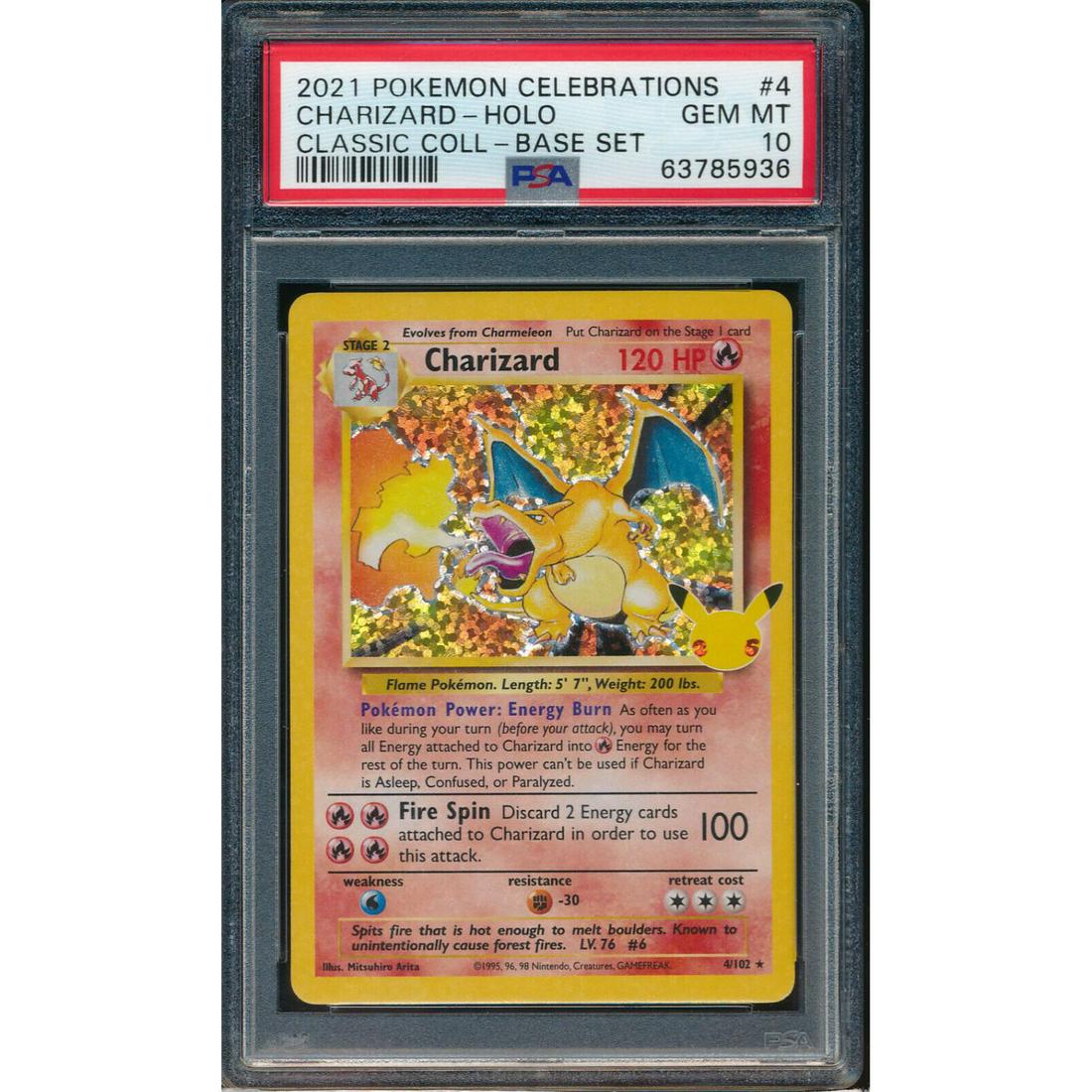2021 Pokemon Celebrations Classic Collection Charizard Holo PSA 10 (1 of 2)