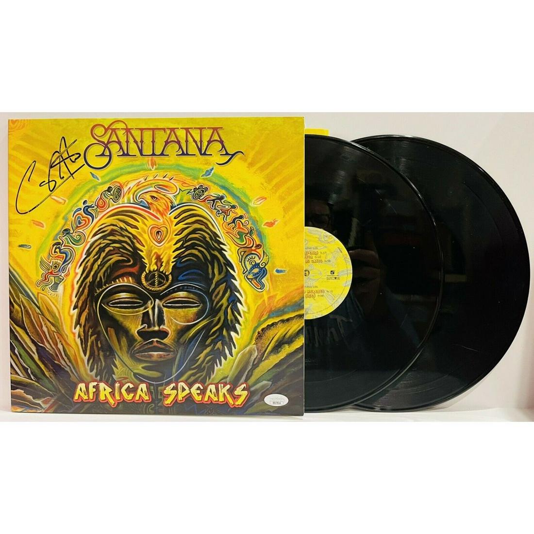 CARLOS SANTANA Signed Autograph LP Cover "Africa Speaks" Vinyl Record JSA COA (1 of 1)