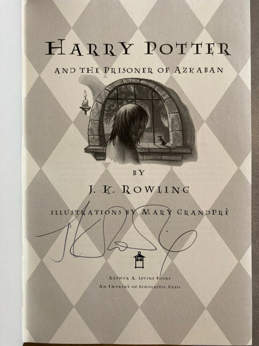 JK Rowling Signed Harry Potter Prisoner Azkaban Book Fantastic Beasts Dumbledore: JK Rowling Signed Harry Potter Prisoner Azkaban Book Fantastic Beasts Dumbledore