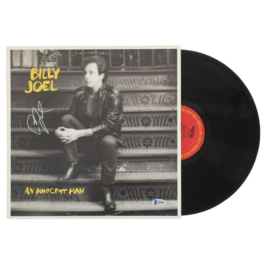 Billy Joel Authentic Signed An Innocent Man Album Cover W/ Vinyl BAS: Billy Joel Authentic Signed An Innocent Man Album Cover W/ Vinyl BAS