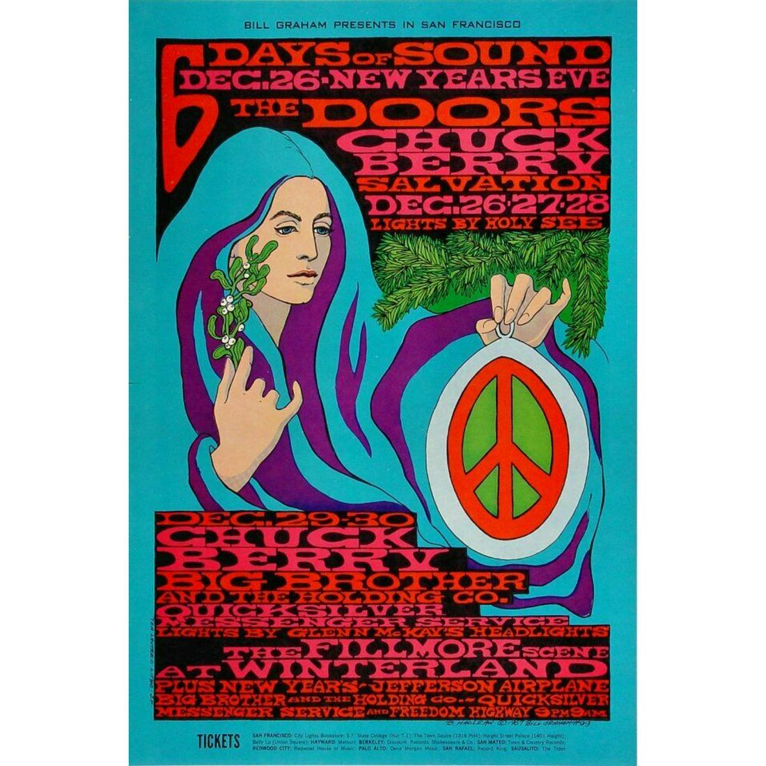 1967 The Doors Chuck Berry Concert Poster at Winterland (1 of 1)