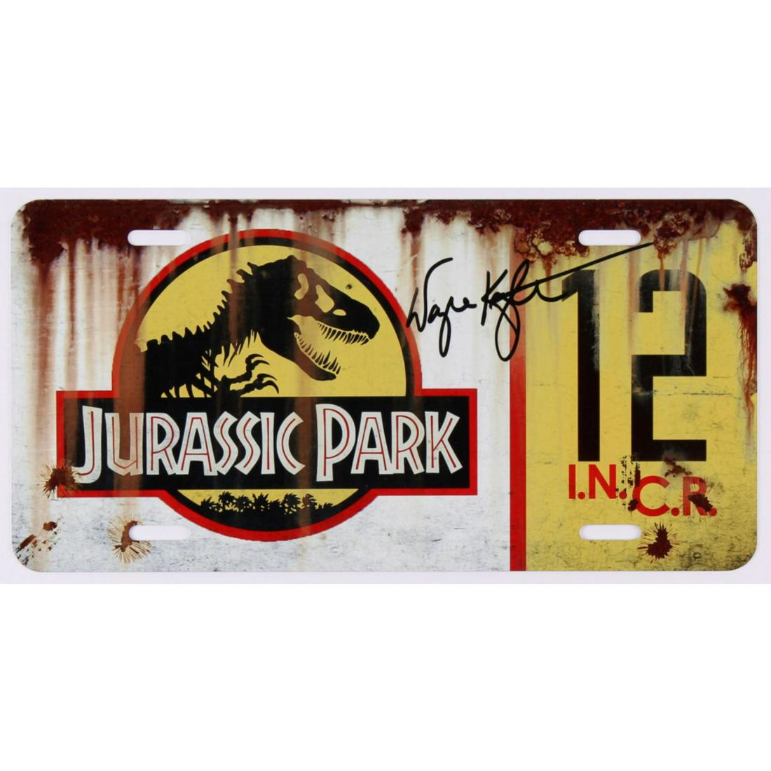 Wayne Knight Signed "Jurassic Park" #12 Jeep License Plate - Movie Prop Replica (PA COA (1 of 1)