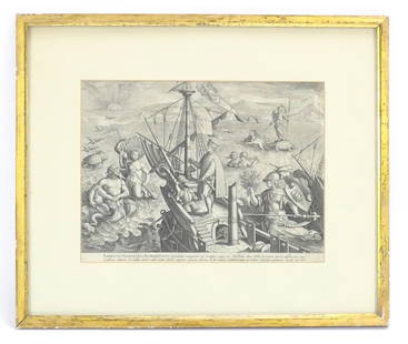 "Amerigo Vespucci (Americus Vespucius)" by Adriaen Collaert after Stradanus: "Amerigo Vespucci (Americus Vespucius)" by Flemish engraver Adriaen Collaert (ca. 1560 - 1618) after Johannes Stradanus (1523-1605). Reads "Americus Vespuccius Florentinus portentosa navigatione ad