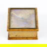 German Burled Wood Box with Butterfly Wings