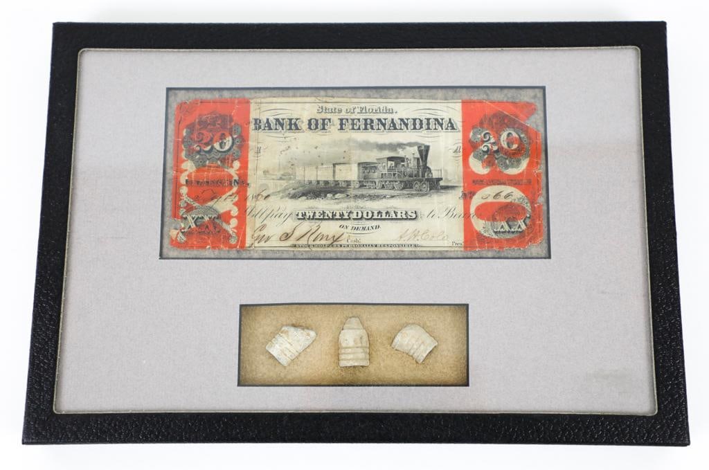1860 Bank Note and Civil War Bullets (1 of 6)