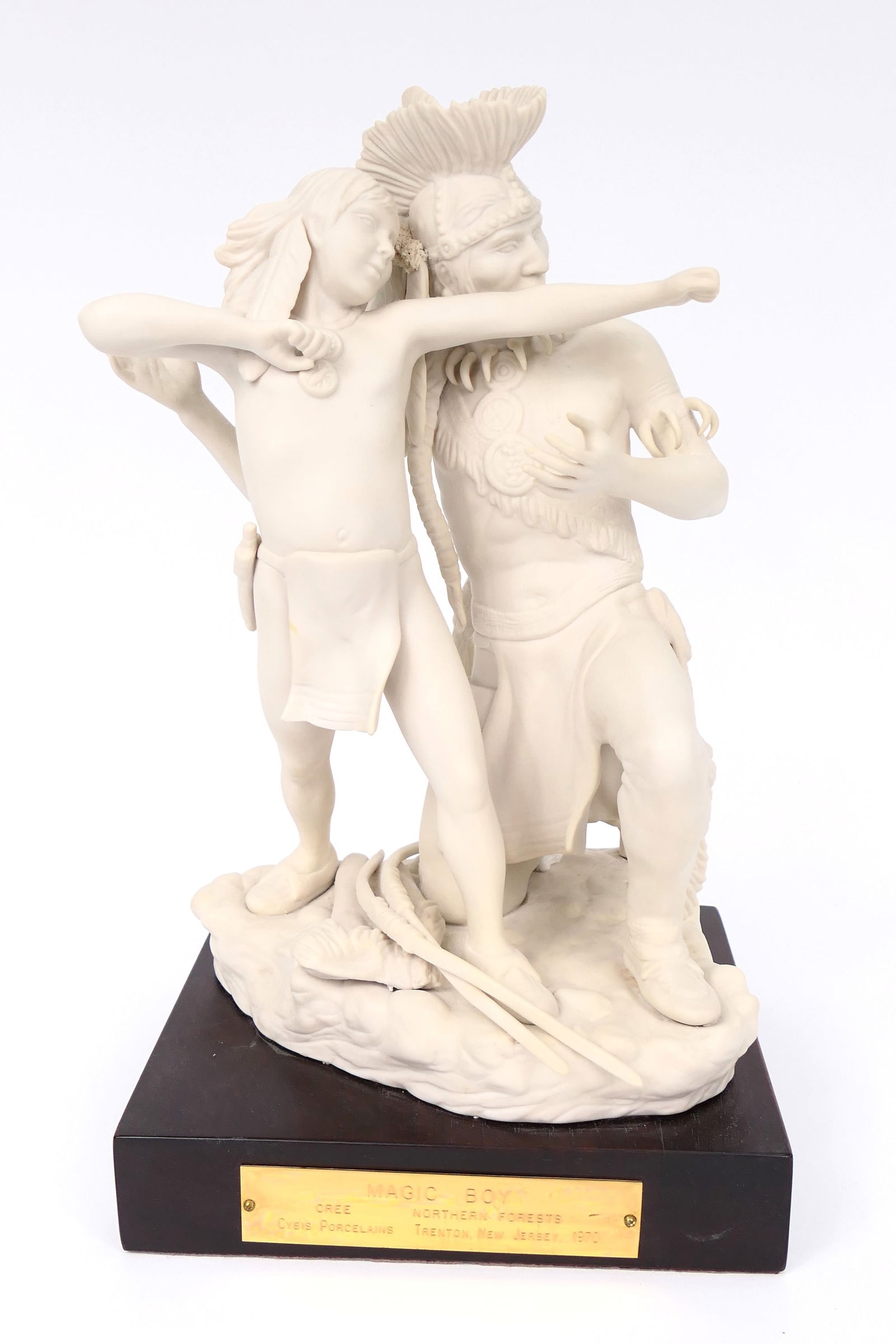 Unpainted Cybis "Magic Boy" Statue (1 of 6)