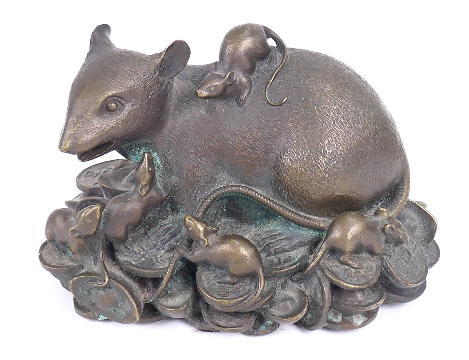 Chinese Lucky Rat Family Bronze (1 of 6)