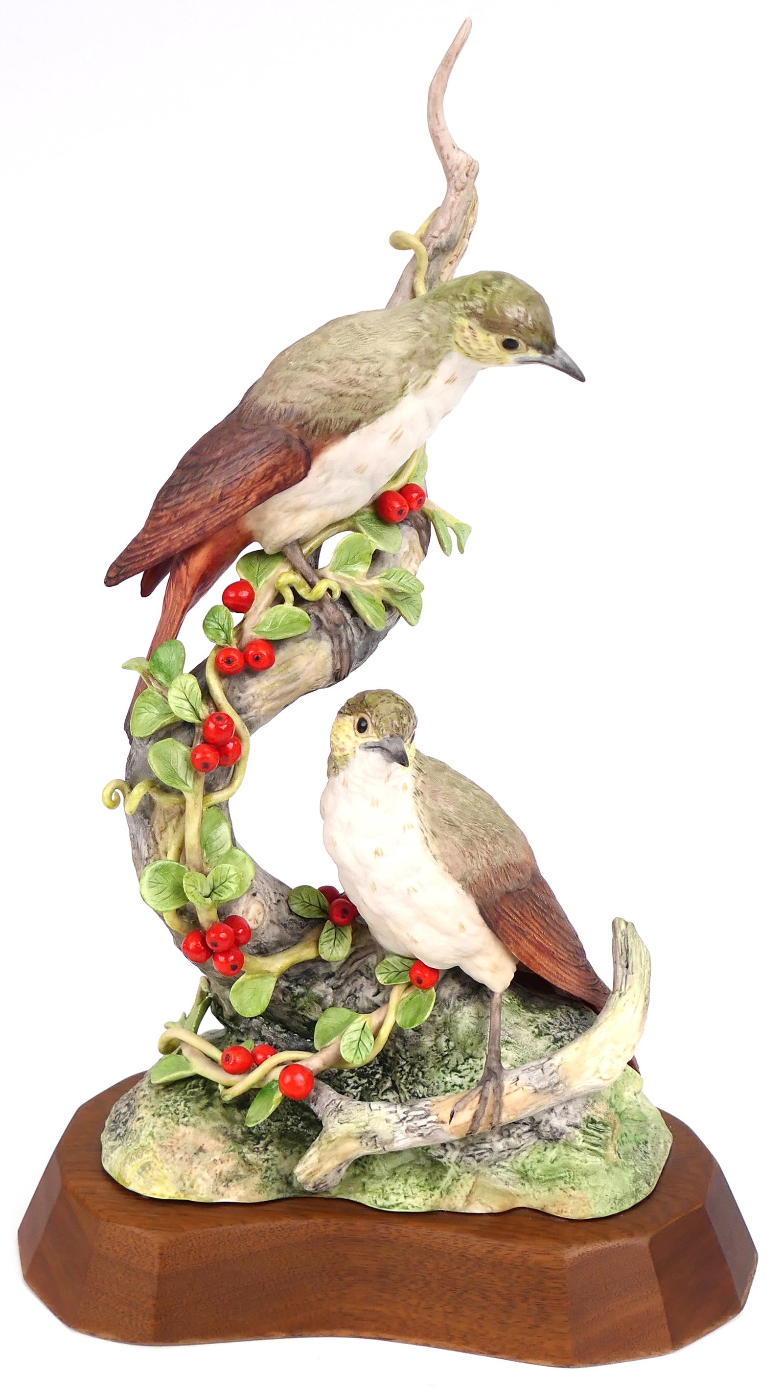 Cybis "Hermit Thrush with Cranberry Cotoneaster" Porcelain Statue (1 of 5)