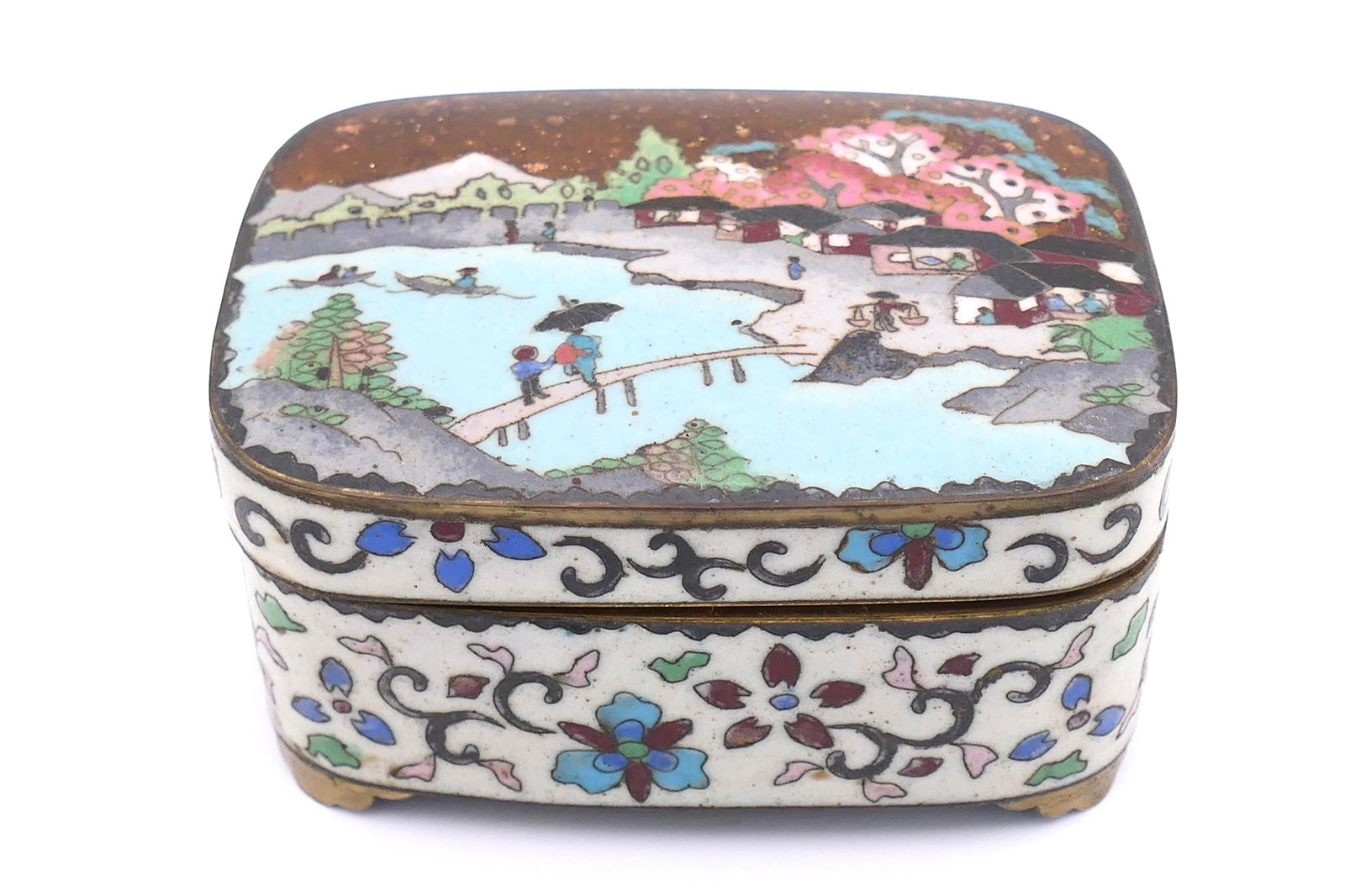 Antique Japanese Cloisonne Trinket Box (1 of 6)