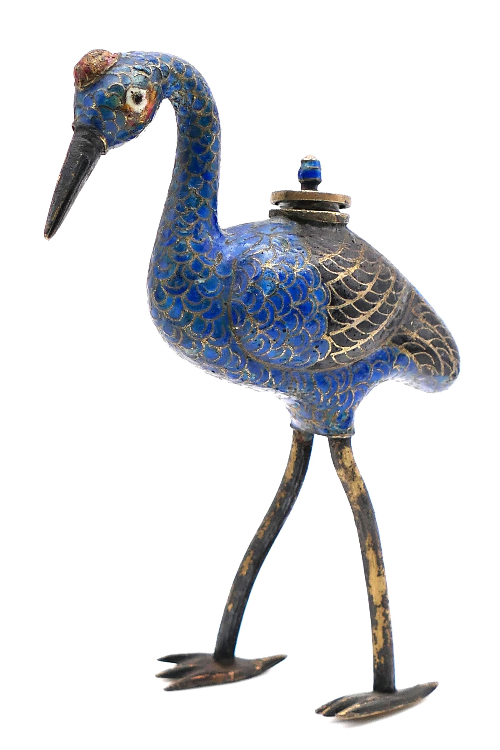 Cloisonne Crane Snuff Bottle (1 of 6)